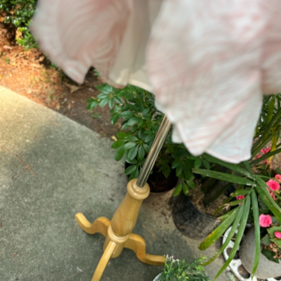 Aakaa Summer Sundress, Pink + Cream Palm Leaves Print, Small, EUC - Picture 4 of 10